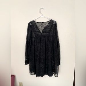 Black Lacey slip dress, size medium.